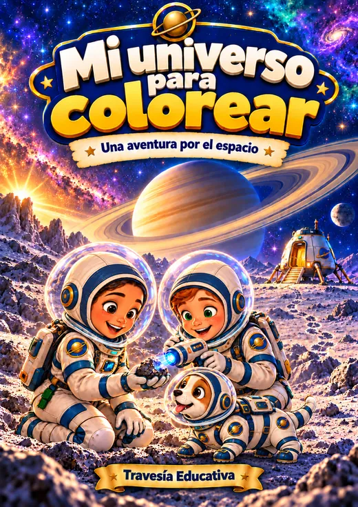 Portada del libro Mi universo para colorear